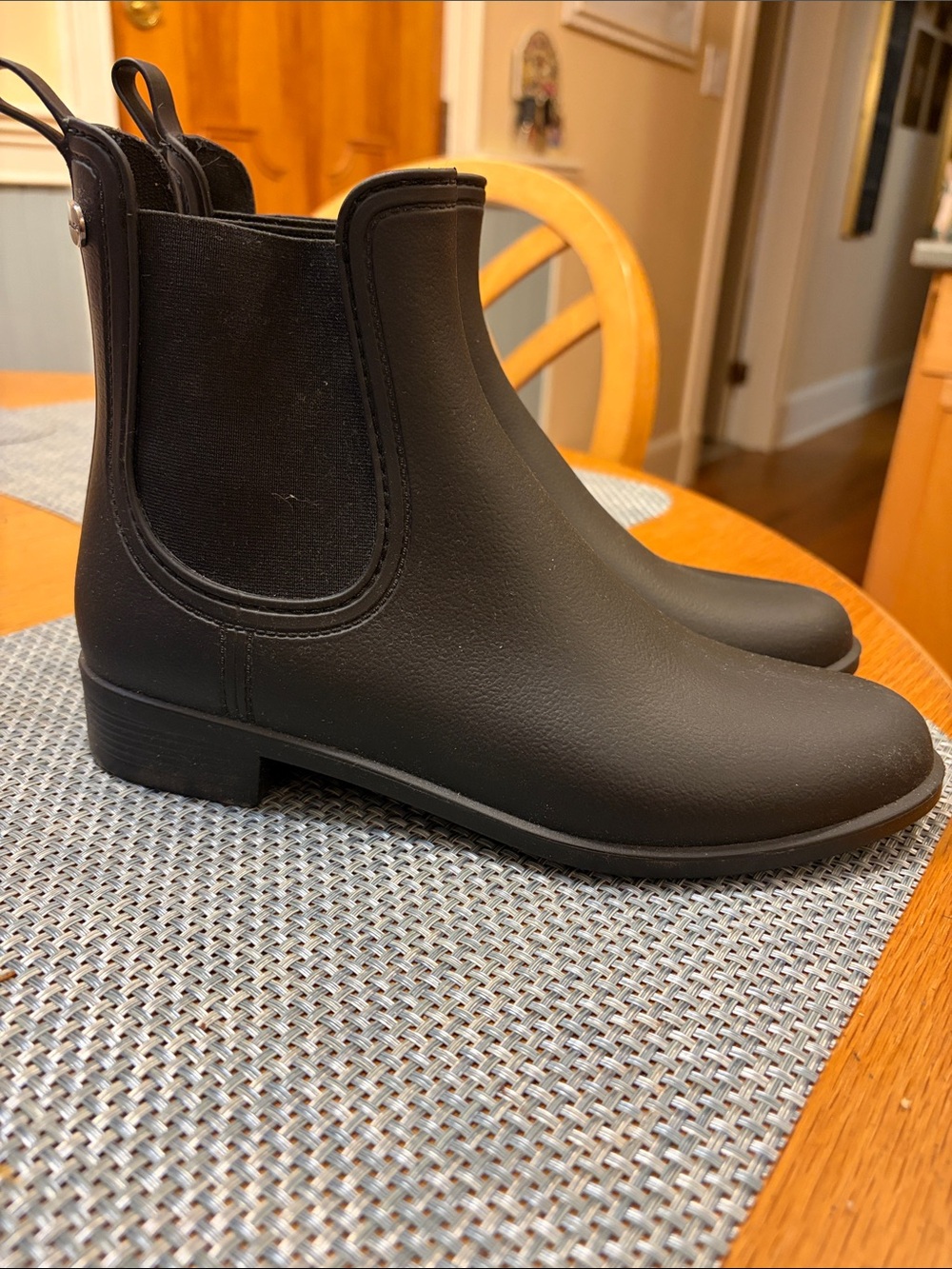 Aldo Black Chelsea-Style Rain Ankle Boots